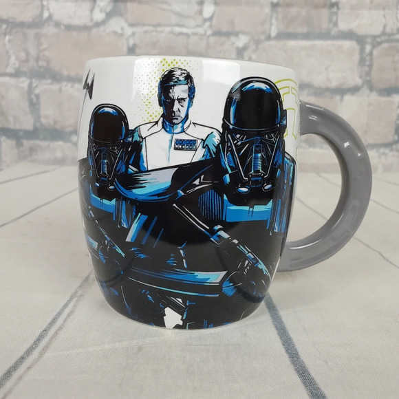 Disney Mug Rogue One A Star Wars Story Screen Art Sculpted Handle White - Picture 1 of 8
